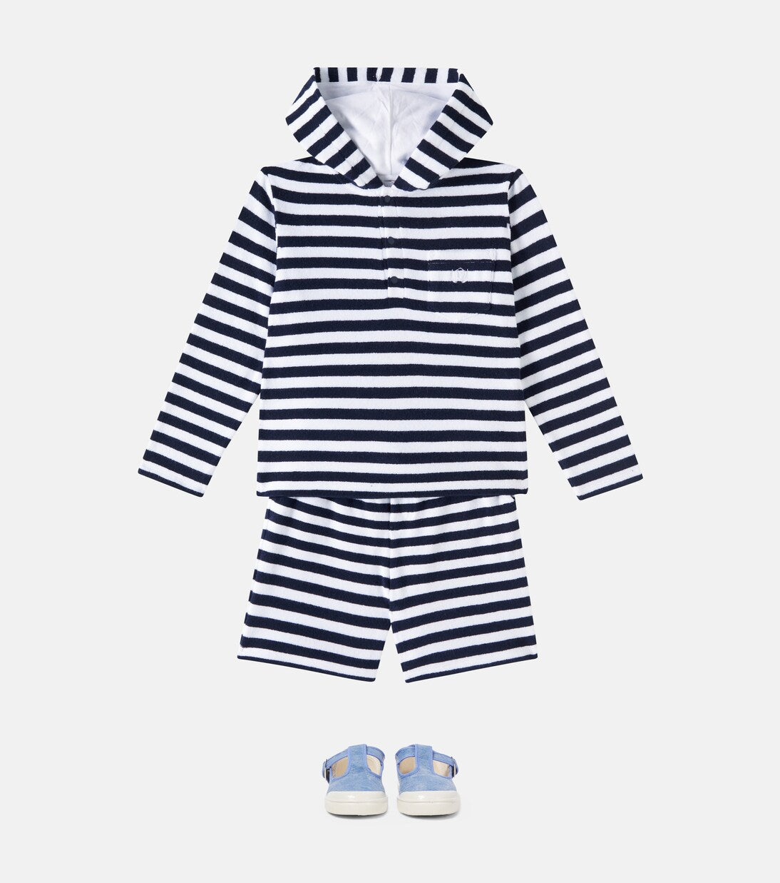 Patachou - Cotton-blend terry hoodie and shorts set