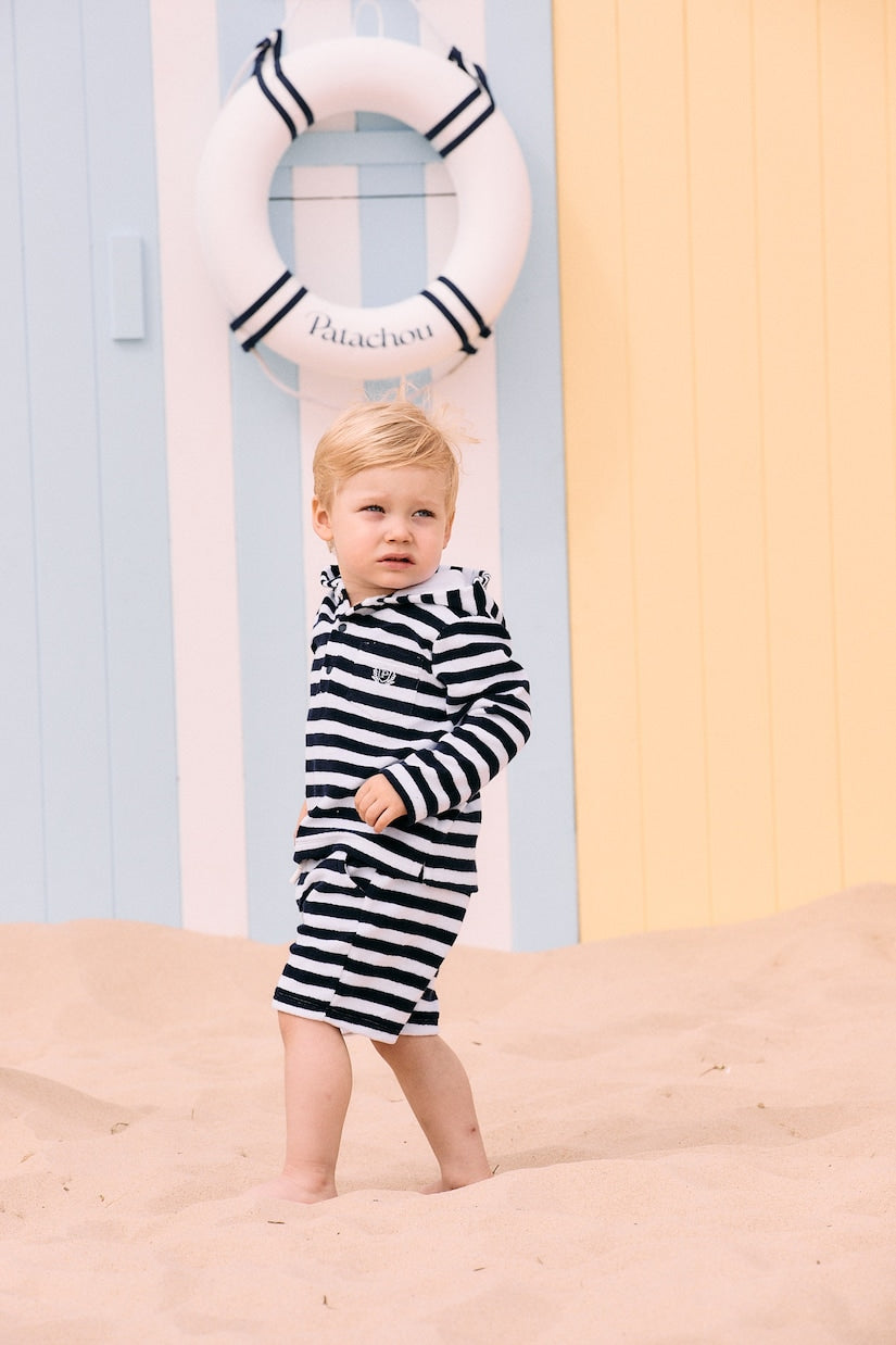 Patachou - Cotton-blend terry hoodie and shorts set