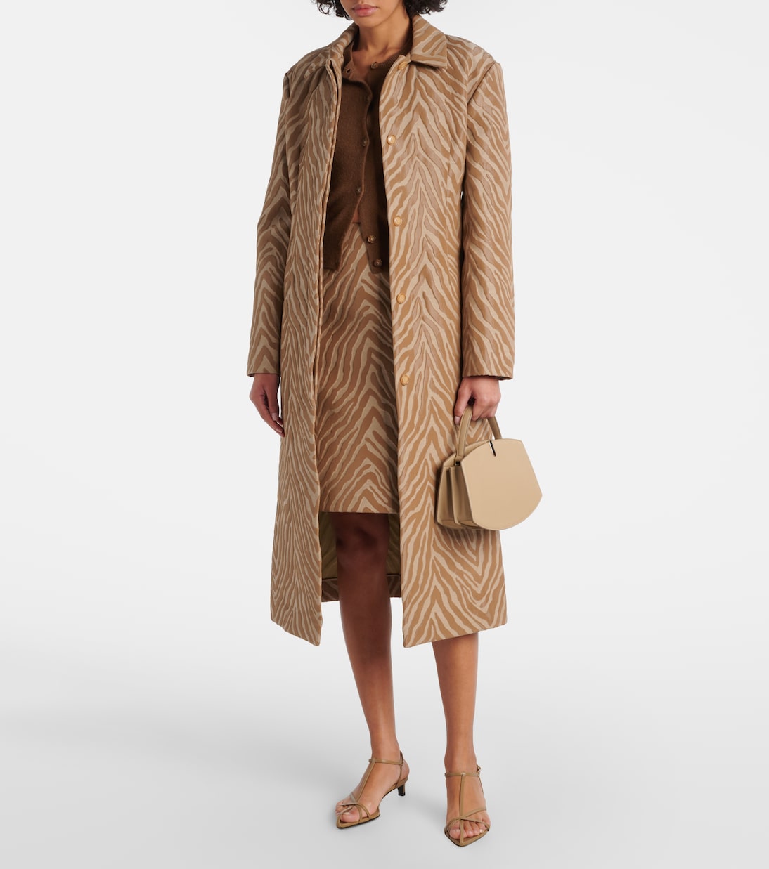 Tove - Elia cotton-blend jacquard pencil skirt