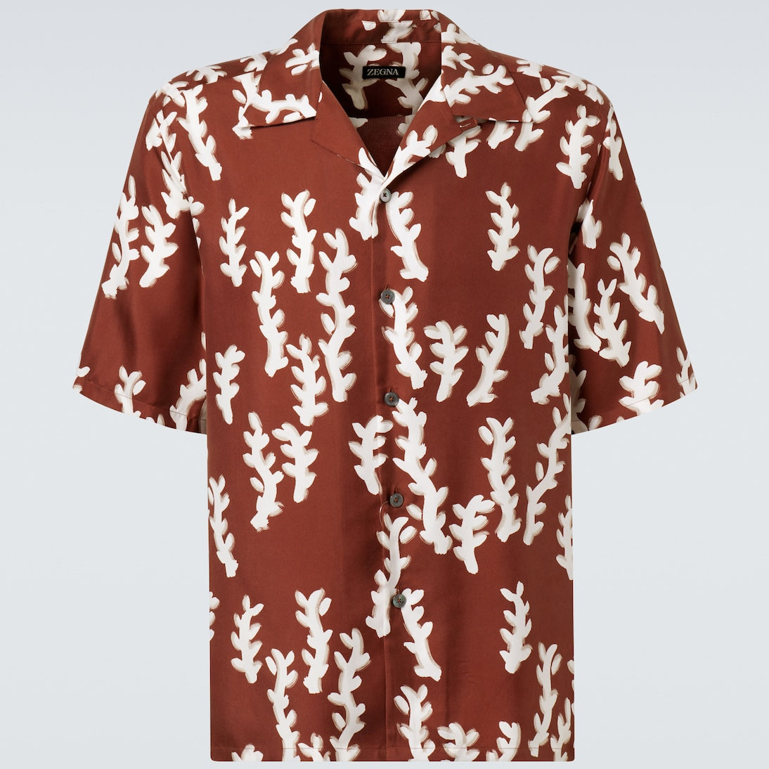 Zegna - Printed silk bowling shirt