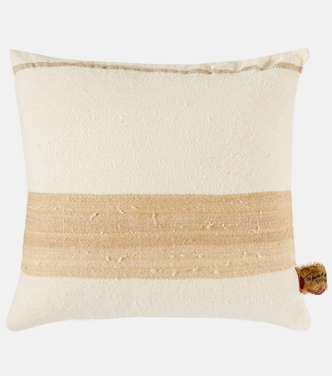 The House of Lyria - Chlore silk and linen-blend cushion