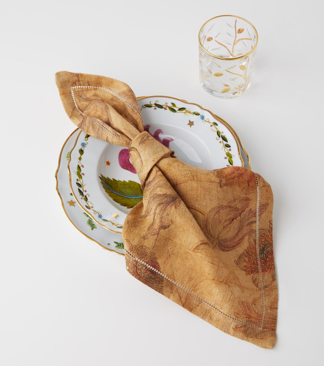 The House of Lyria - Otus set of 2 printed linen napkins