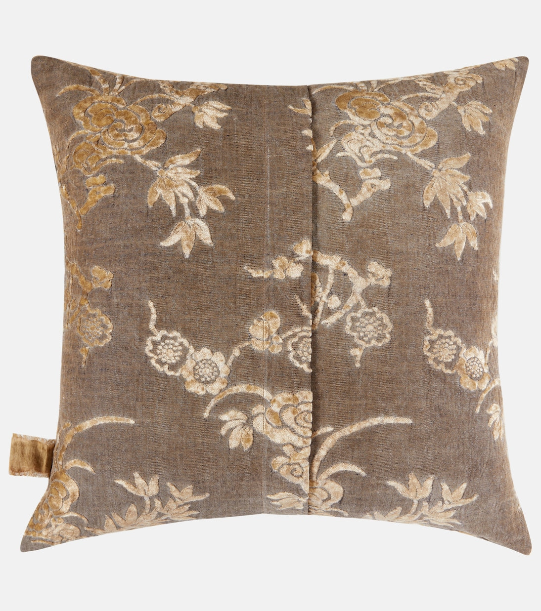 The House of Lyria - Scabiosa floral velvet jacquard cushion