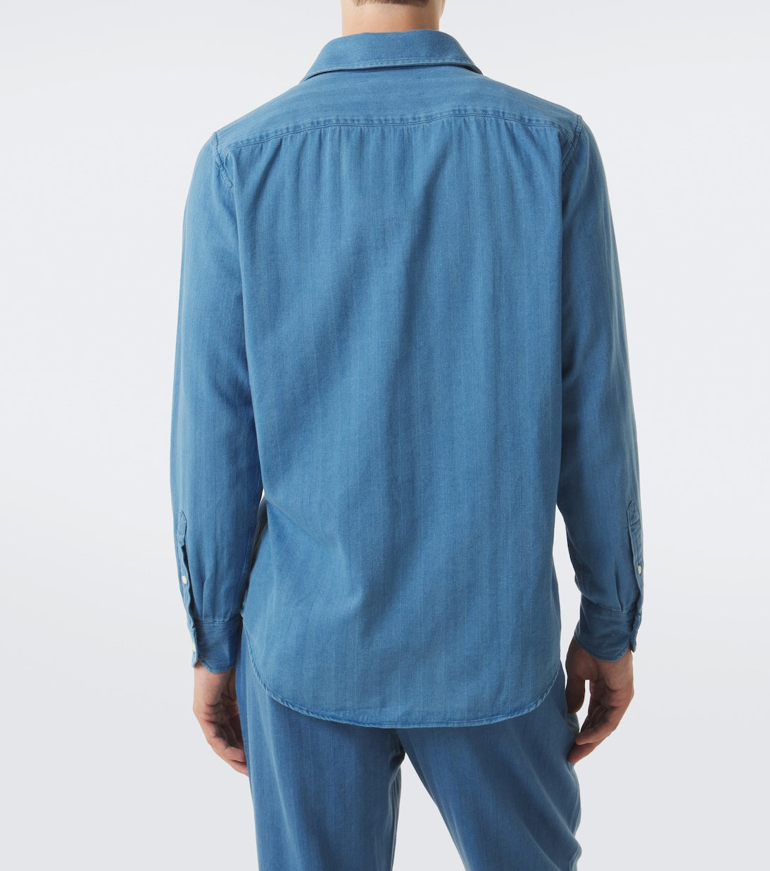 Frescobol Carioca - Emilio herringbone denim shirt