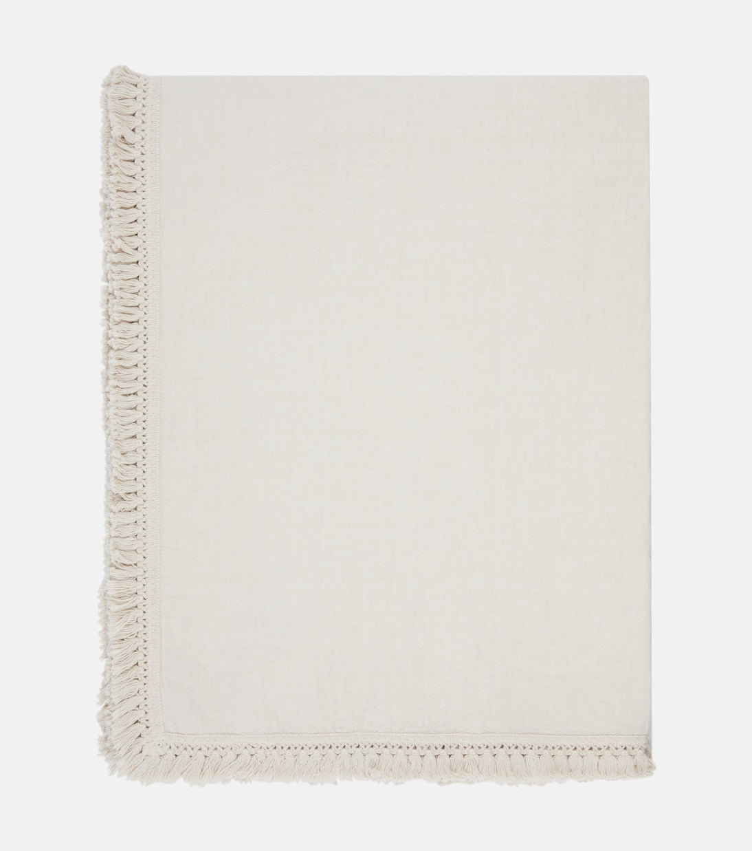 Once Milano - Large fringed linen tablecloth