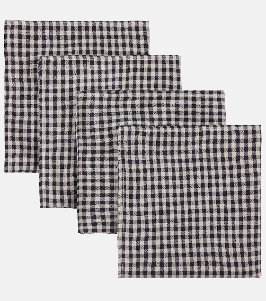 Once Milano - Set of 4 gingham linen napkins