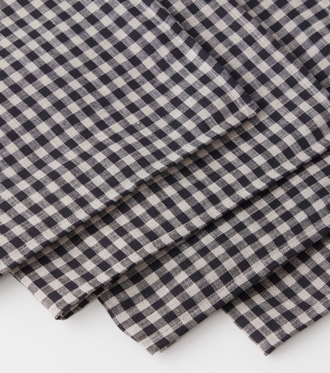 Once Milano - Set of 4 gingham linen napkins