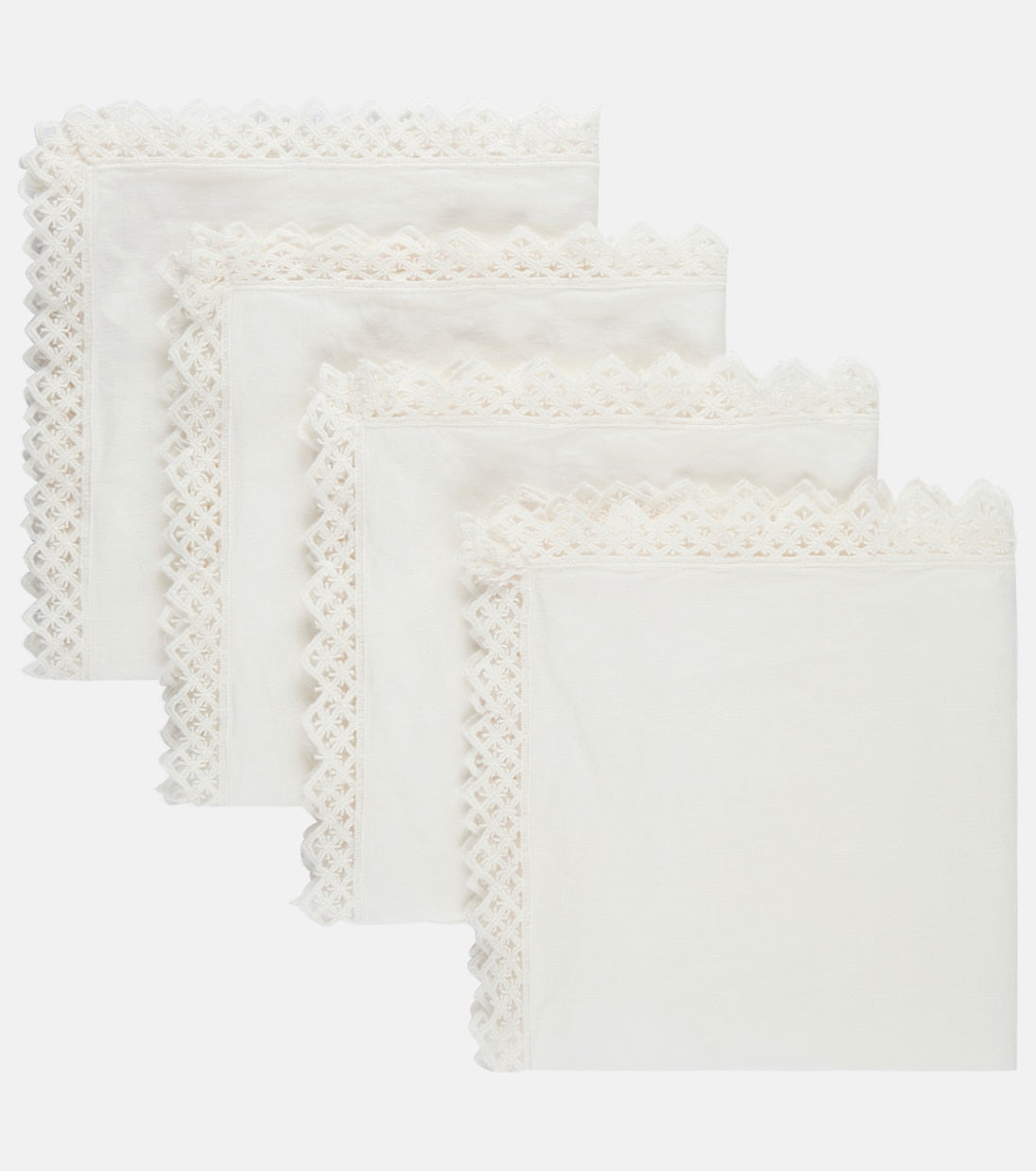Once Milano - Set of 4 macramé linen napkins