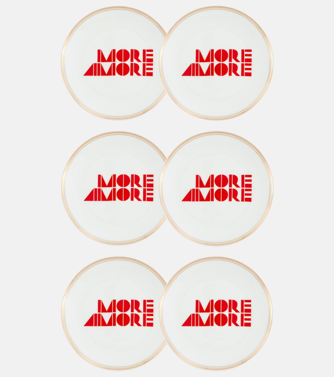 Bitossi - More Amore set of 6 porcelain dessert plates