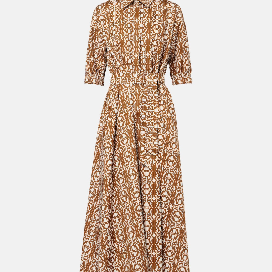 Max Mara - Luxgi belted printed cotton midi dress