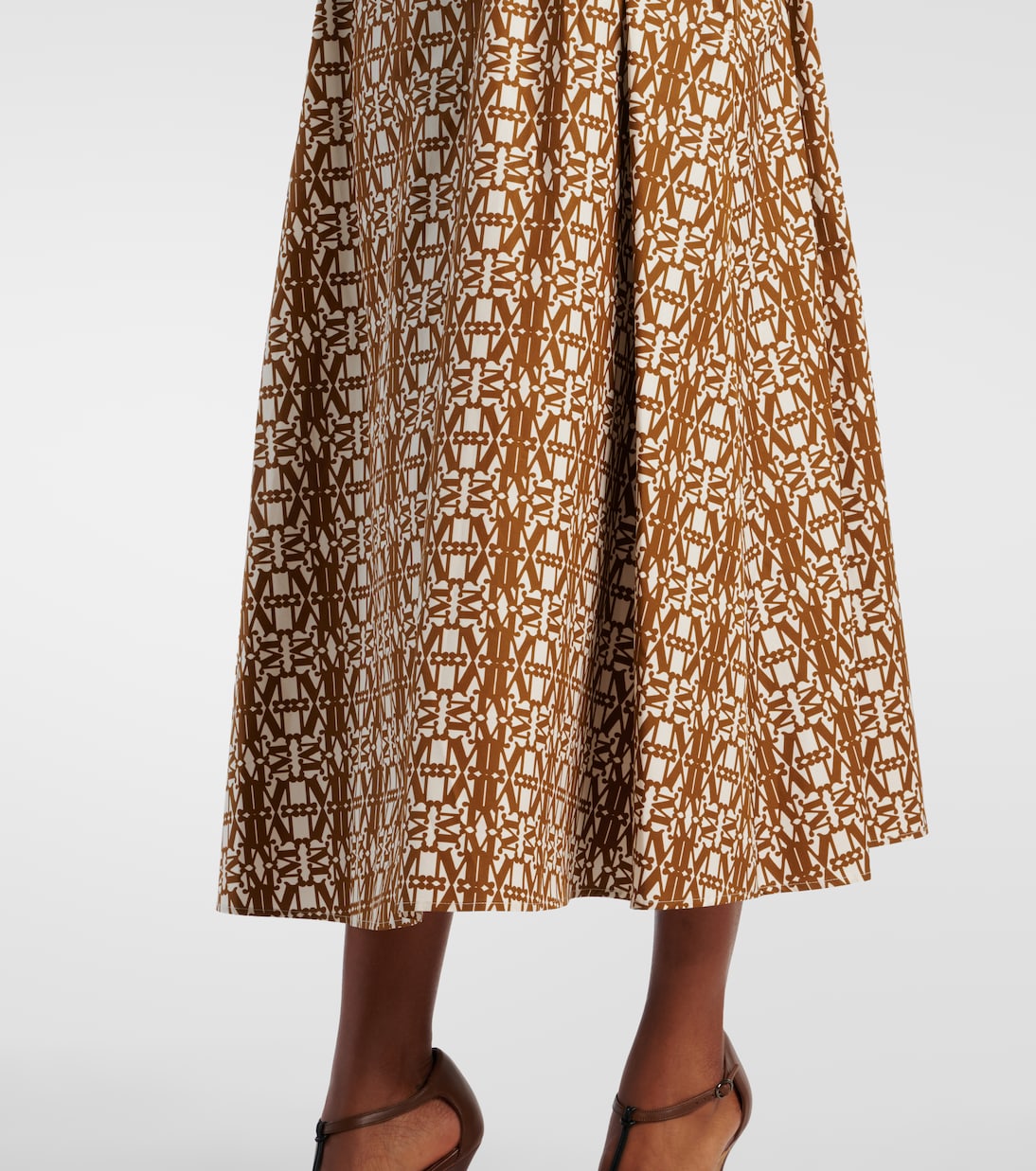 Max Mara - Luxgi belted printed cotton midi dress