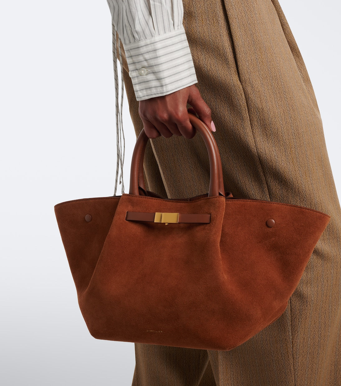 DeMellier - New York Midi suede top-handle bag