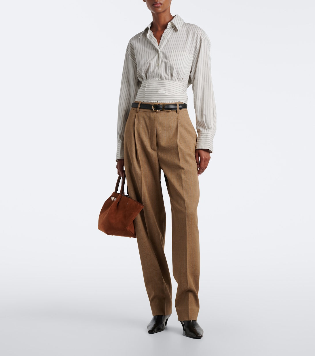 DeMellier - New York Midi suede top-handle bag