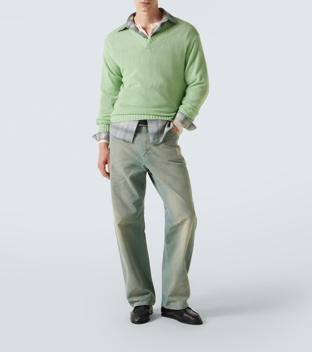 Auralee - Checked wool shirt