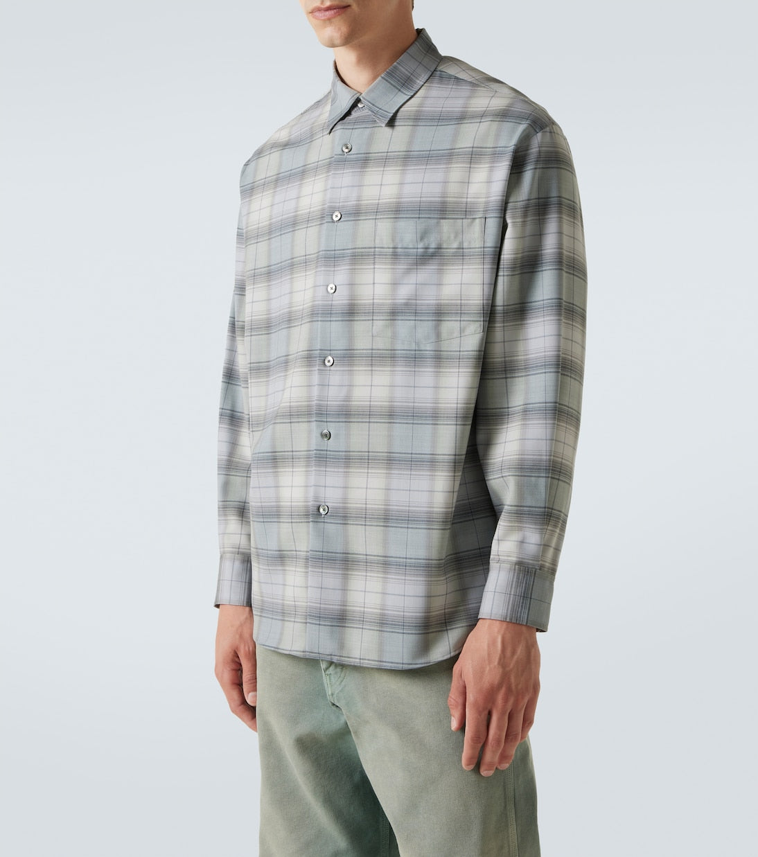 Auralee - Checked wool shirt