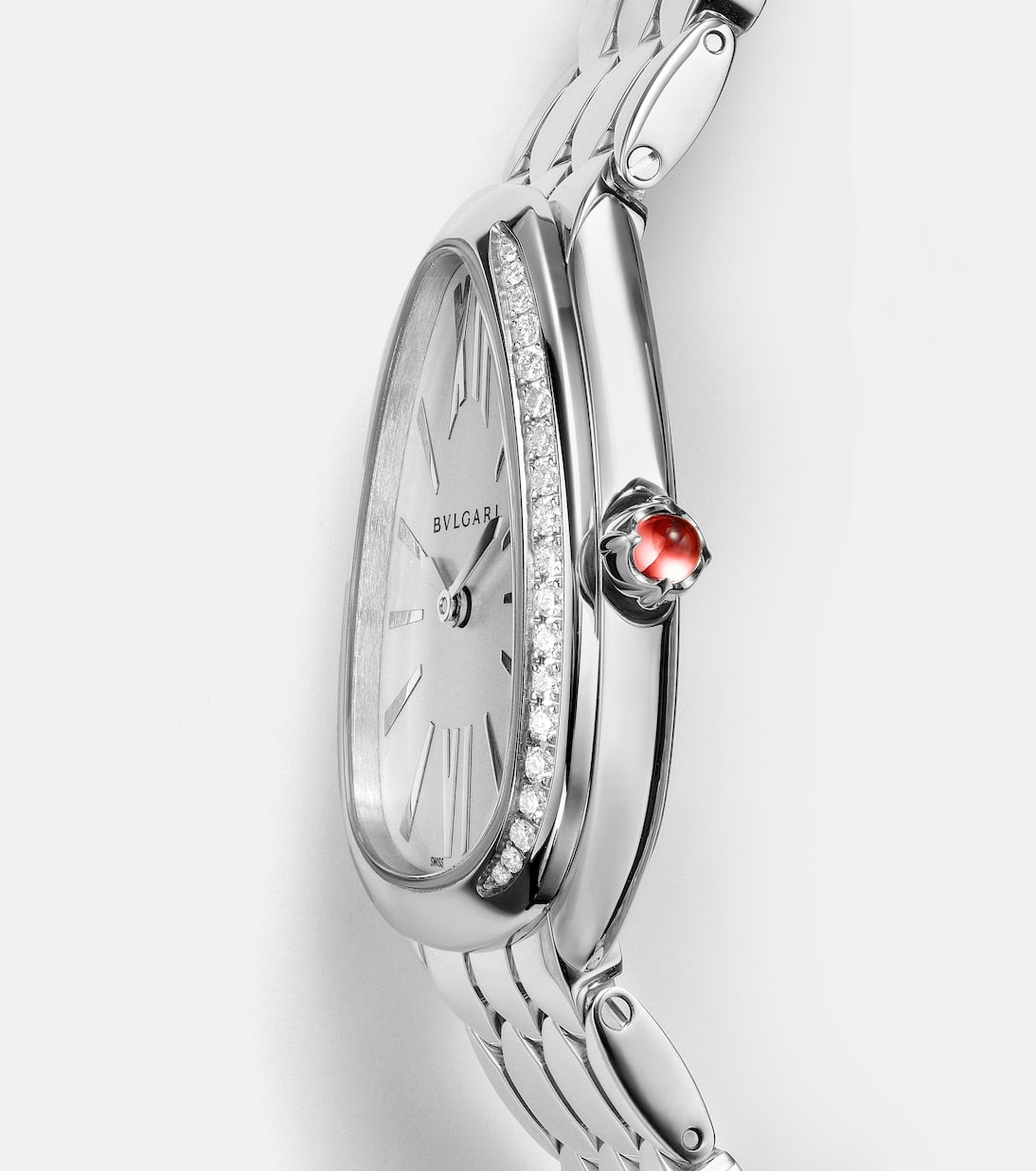 Bvlgari - Serpenti Seduttori embellished stainless steel watch