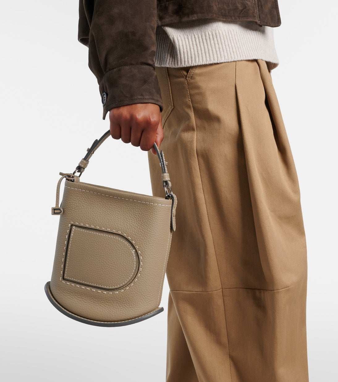 Delvaux - Pin Surpiqué Mini leather shoulder bag