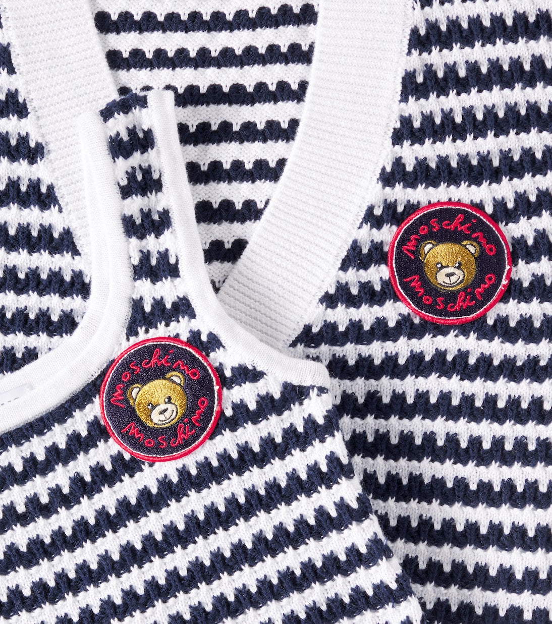 Moschino Kids - Striped cotton top and cardigan set