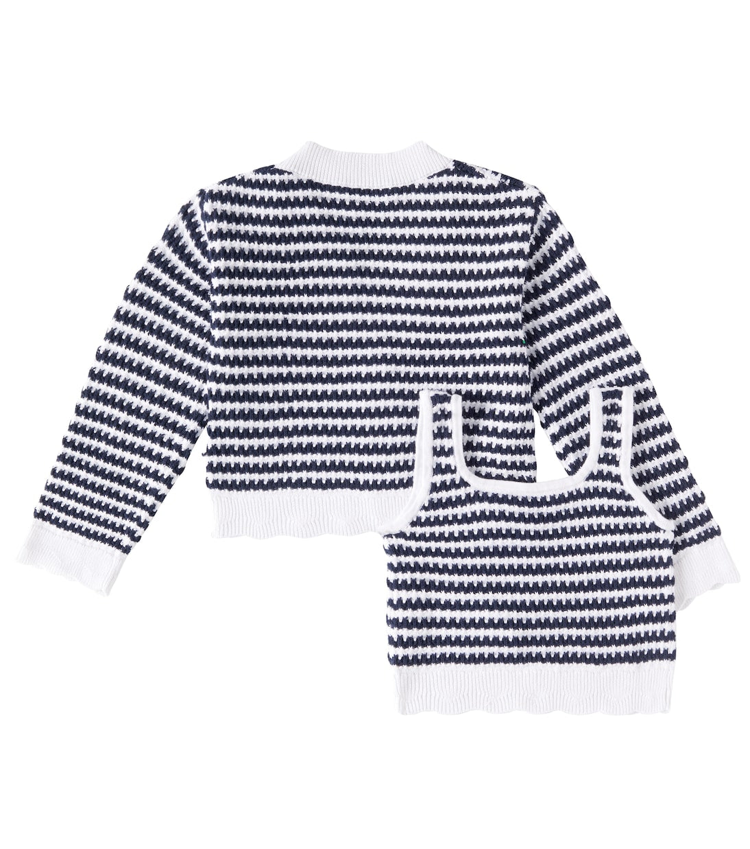Moschino Kids - Striped cotton top and cardigan set