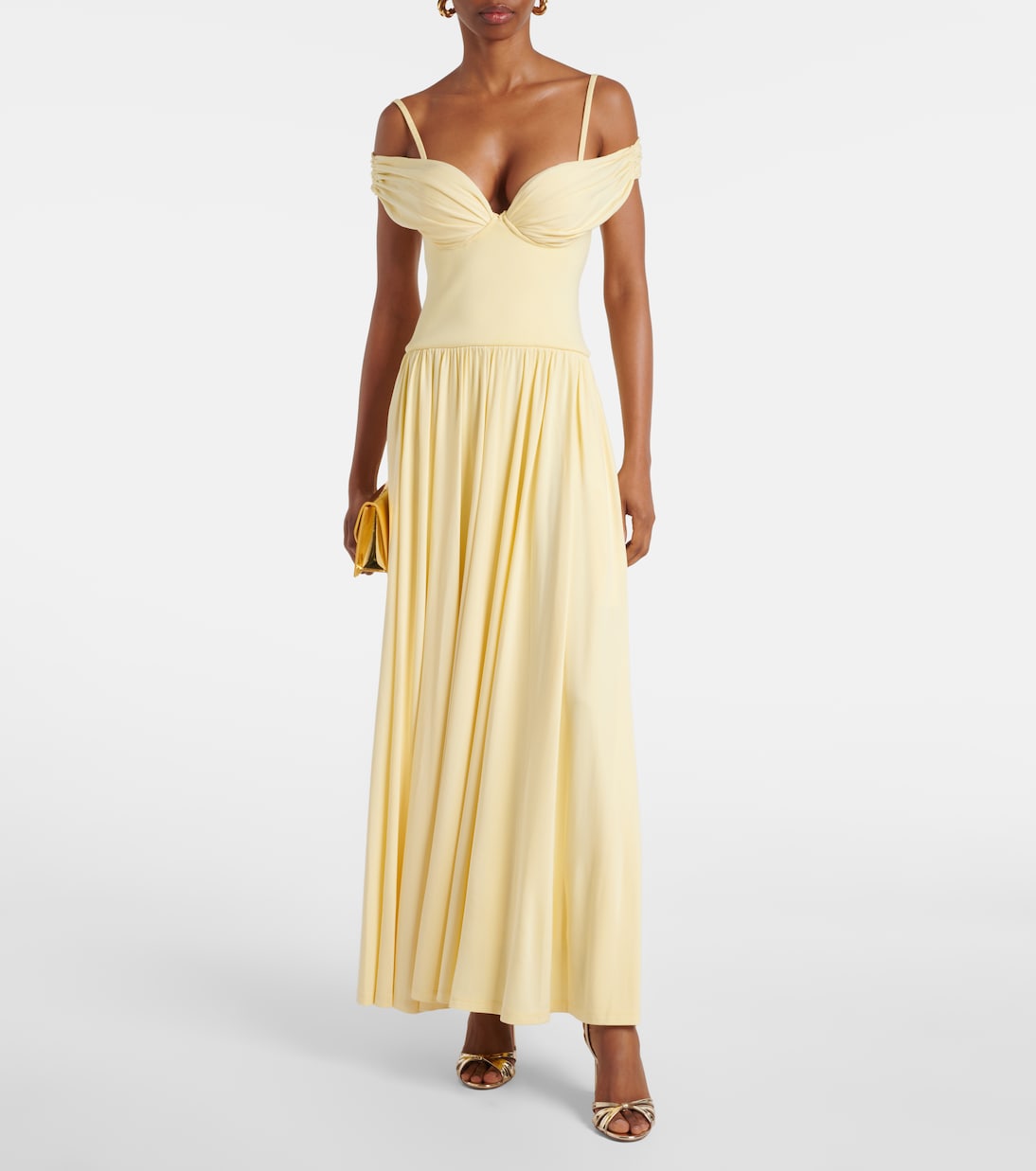 Simkhai - Amarantha draped jersey maxi dress