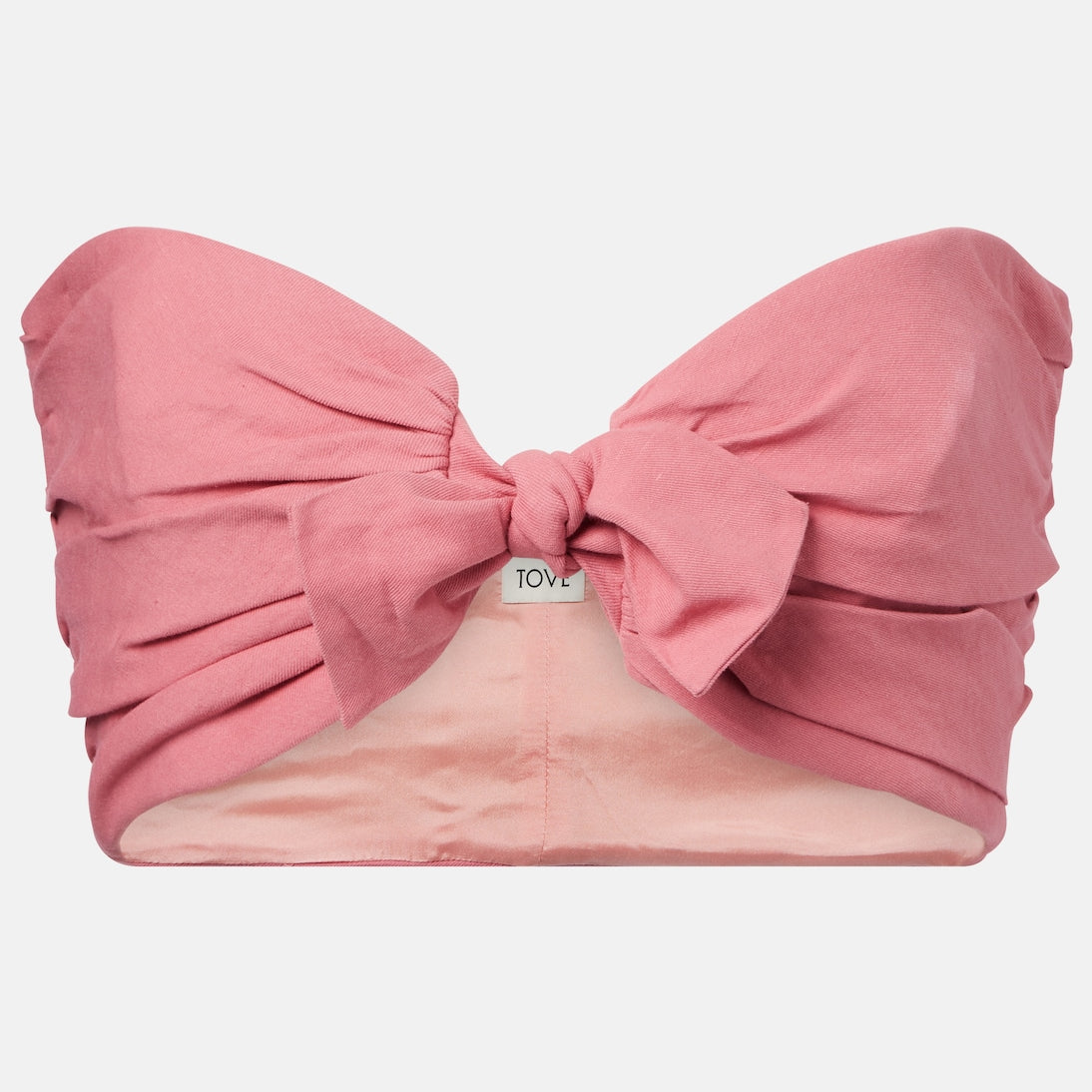 Tove - Awa linen and cotton-blend bra top