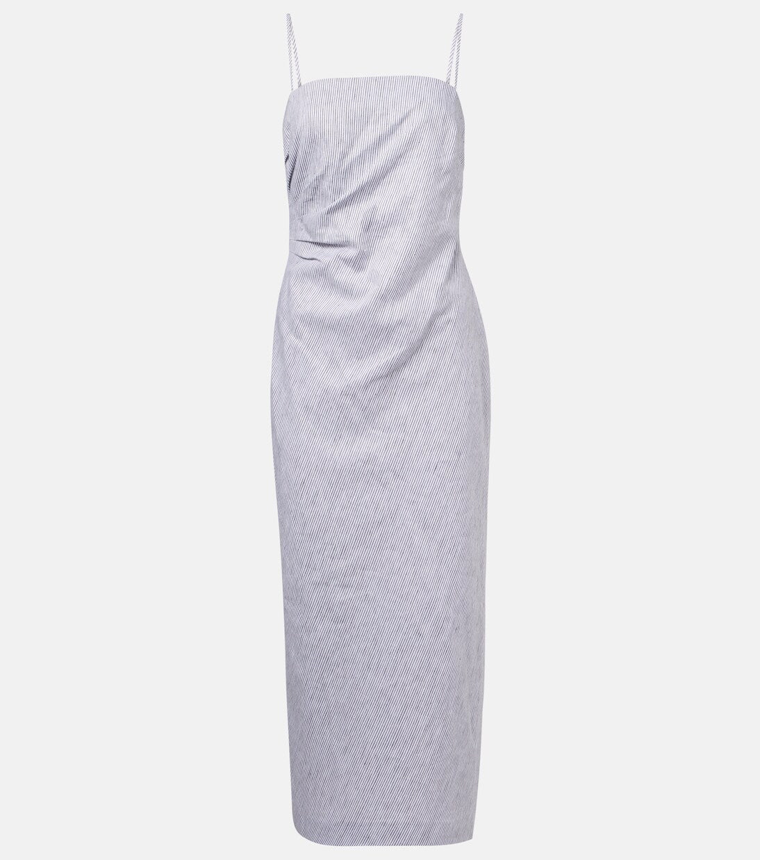 Vince - Cotton and linen midi dress