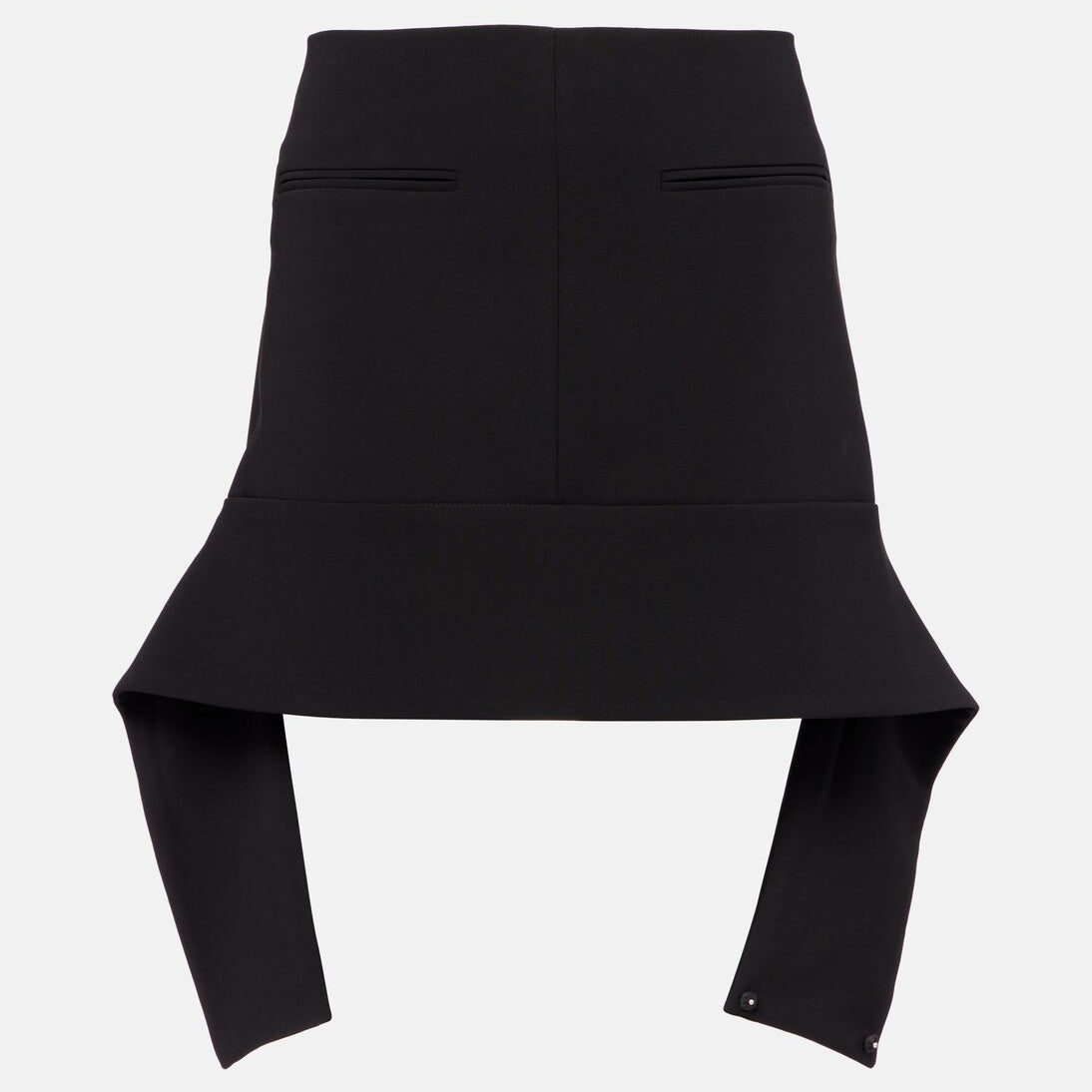 Courrèges - Belted crêpe miniskirt