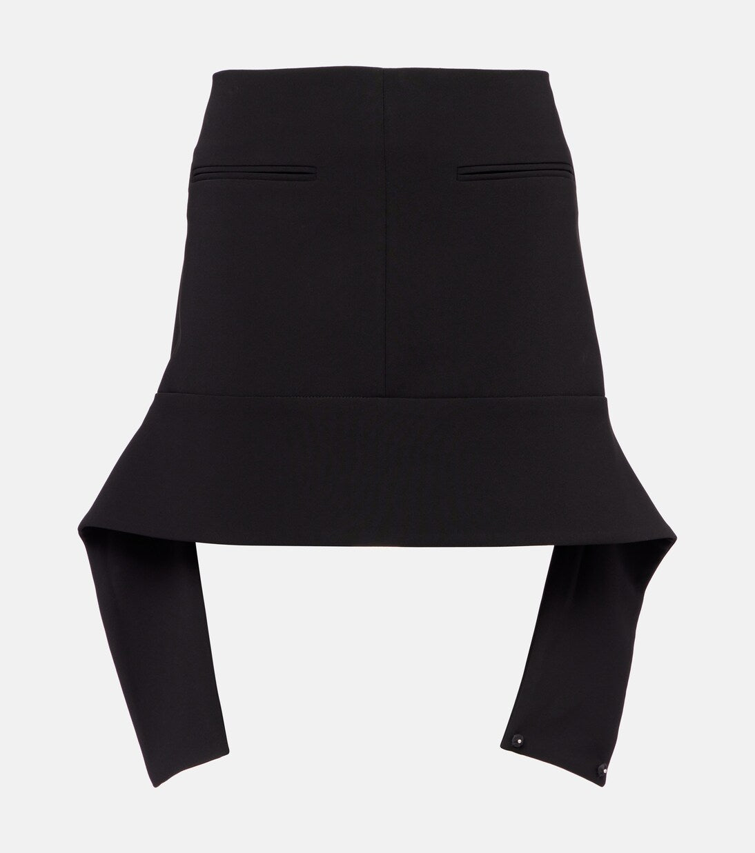 Courrèges - Belted crêpe miniskirt