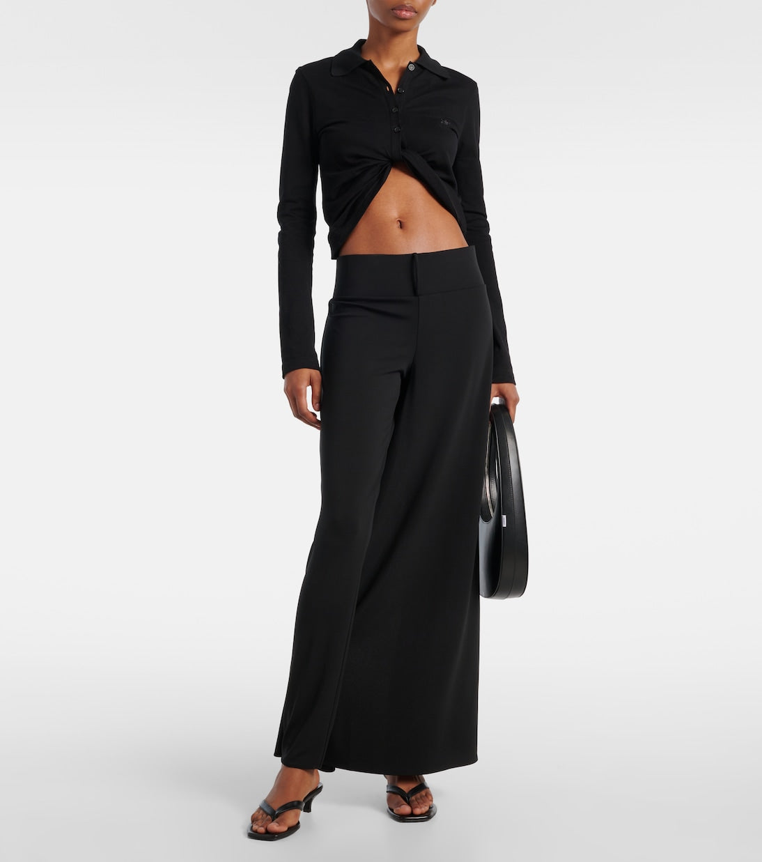 Courrèges - Infinity draped wide-leg pants