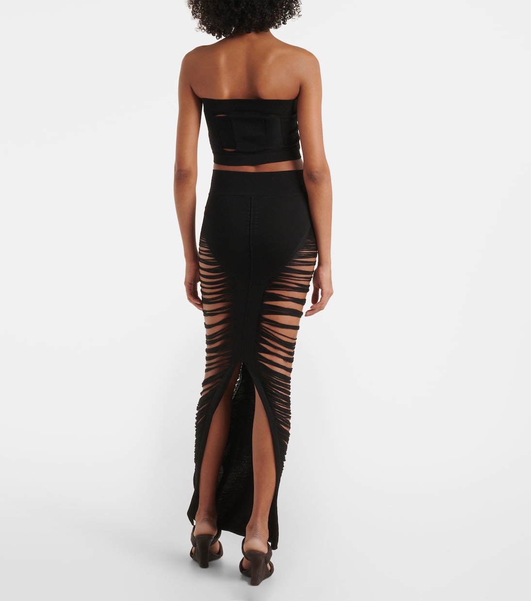 Rick Owens - Cutout strapless wool top