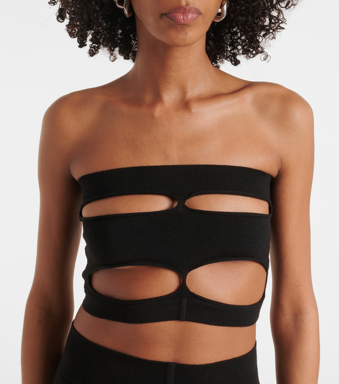Rick Owens - Cutout strapless wool top