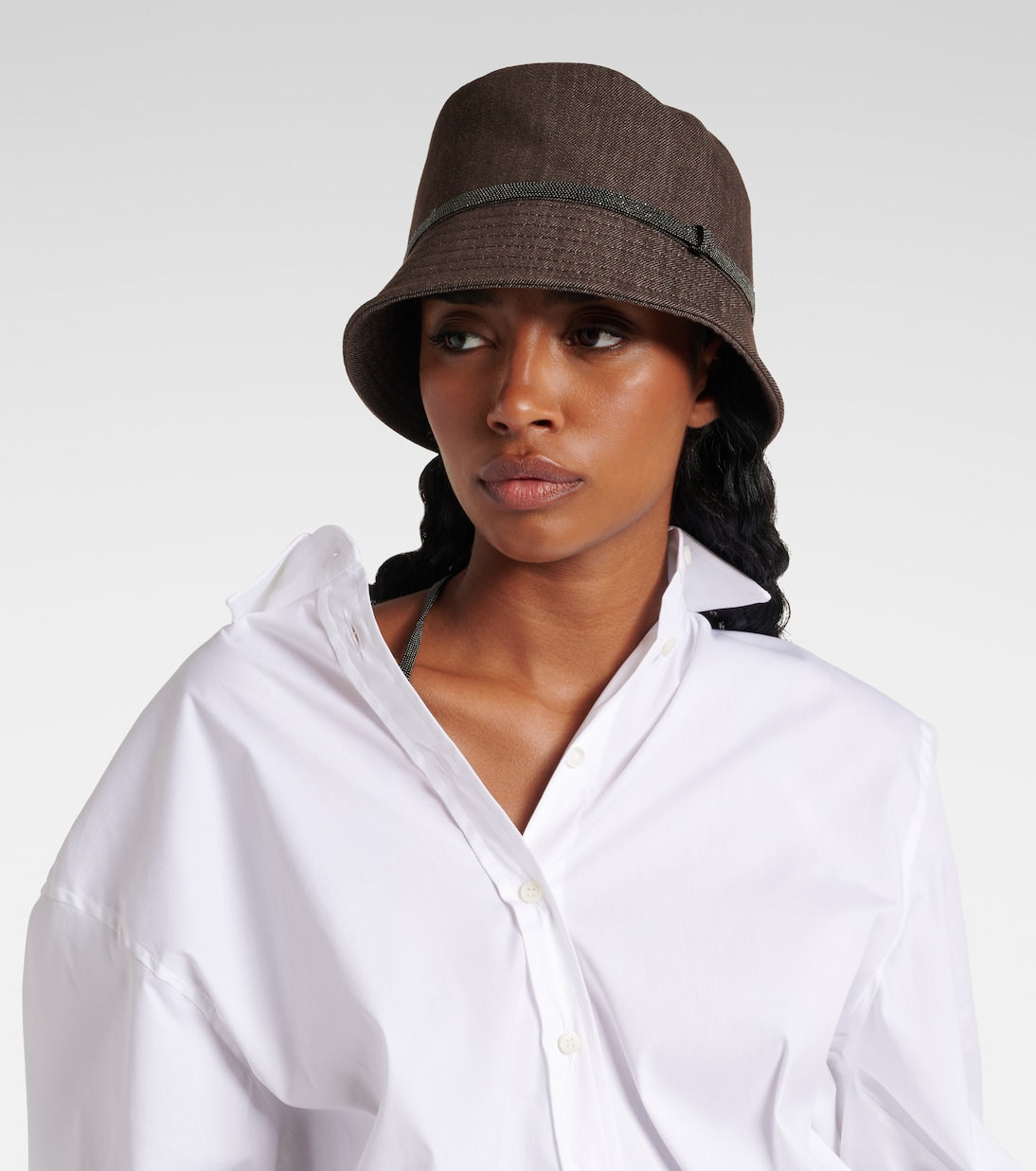 Brunello Cucinelli - Monili denim bucket hat
