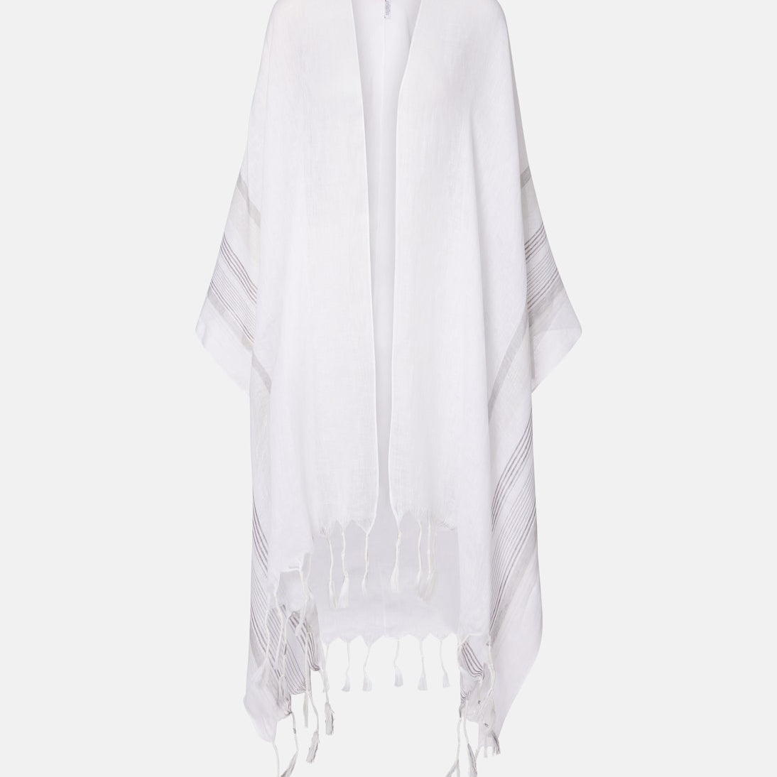 Brunello Cucinelli - Fringed linen poncho