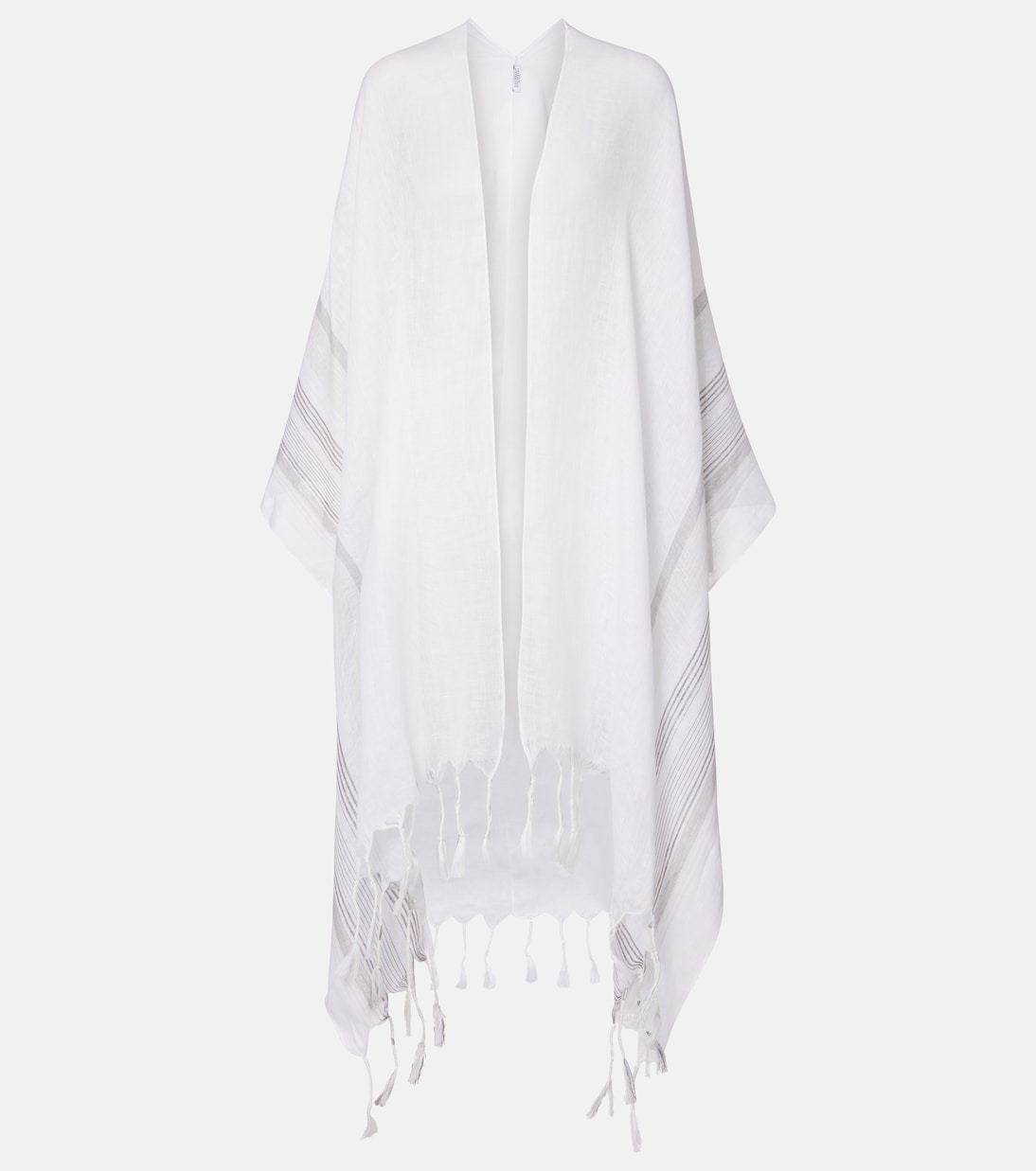 Brunello Cucinelli - Fringed linen poncho