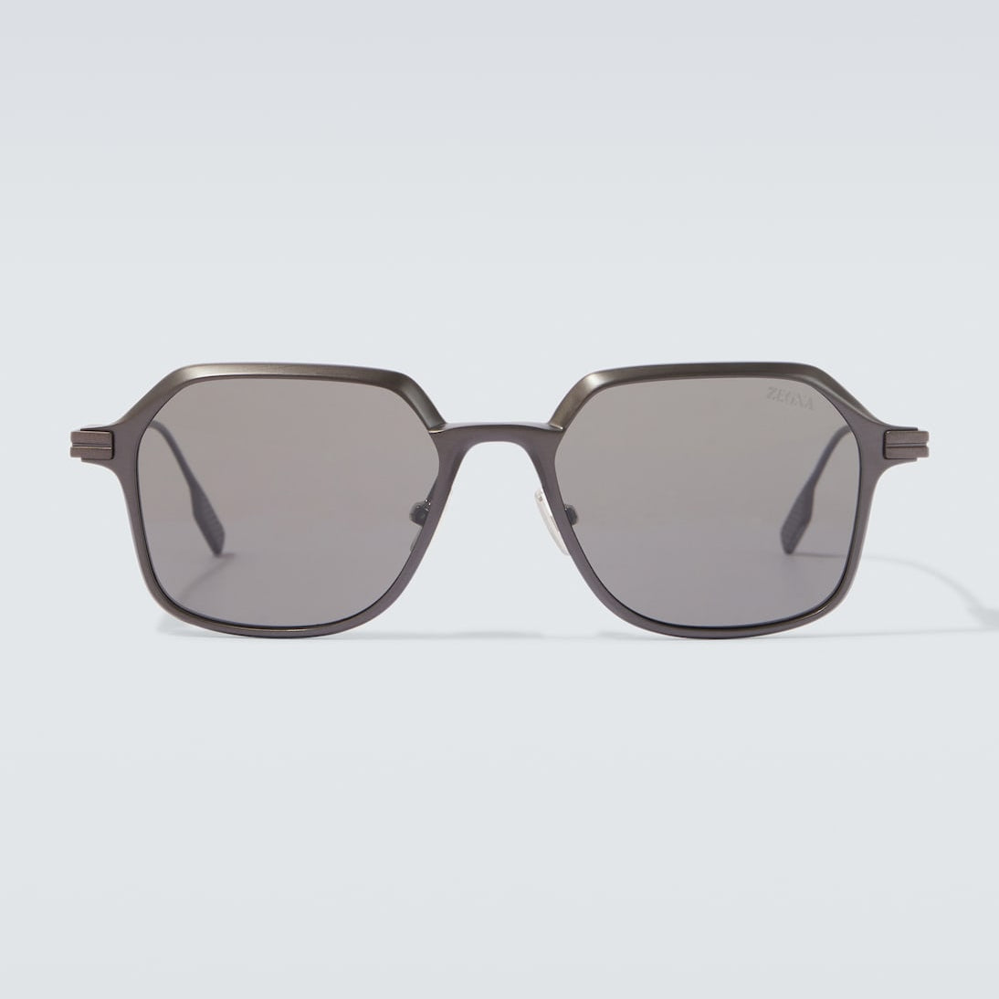 Zegna - Oversized aluminum square sunglasses