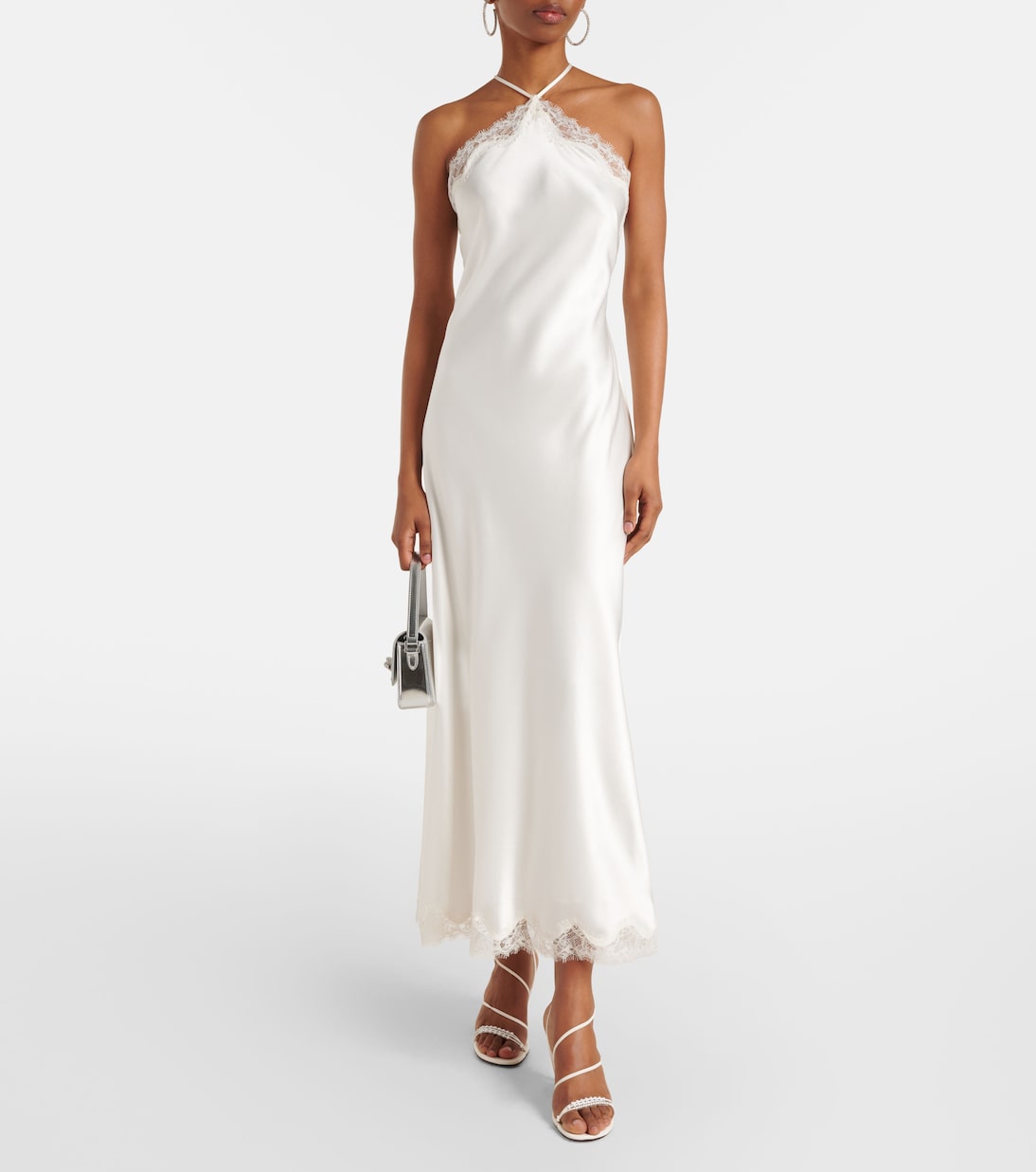 Rixo - Bridal Harlan lace-trimmed satin slip dress