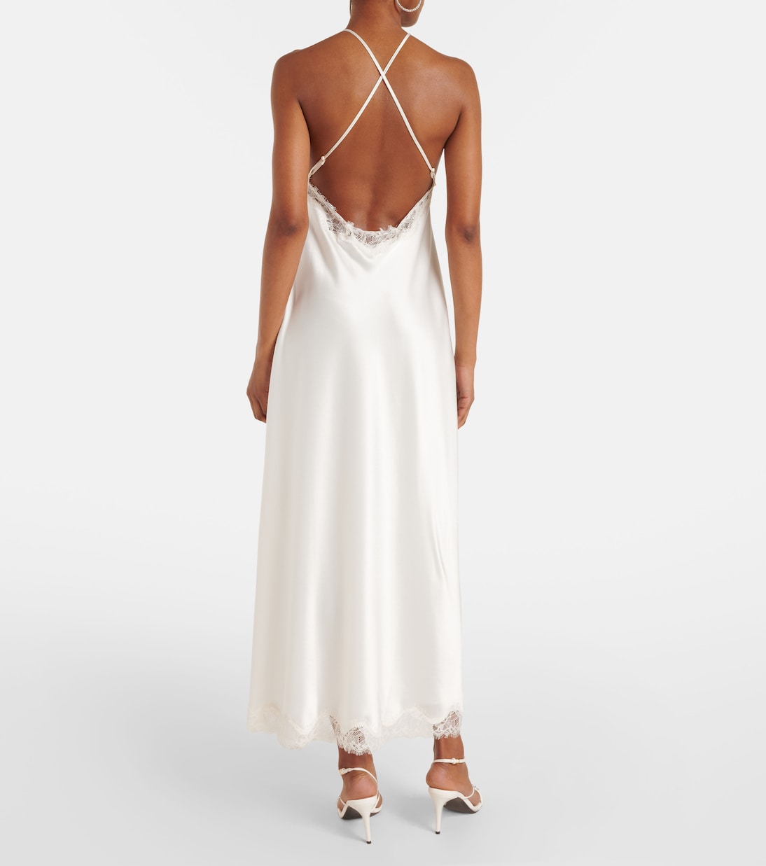 Rixo - Bridal Harlan lace-trimmed satin slip dress