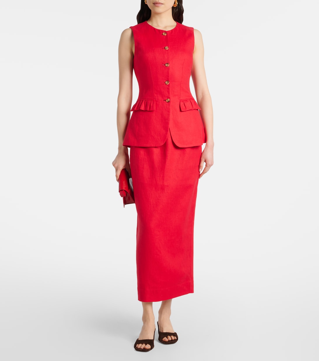 Posse - Bonnie linen pencil skirt