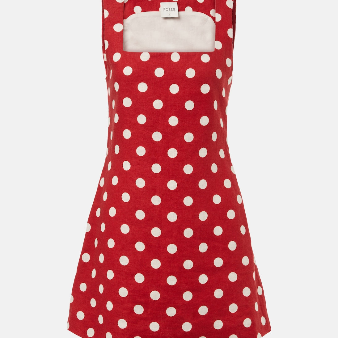 Posse - Alice polka-dot linen minidress