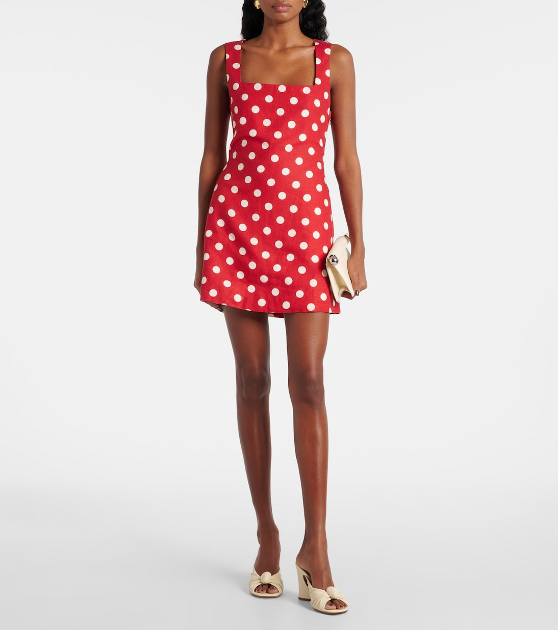 Posse - Alice polka-dot linen minidress