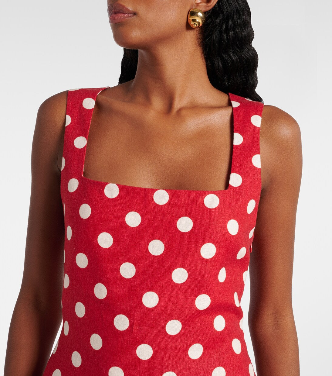 Posse - Alice polka-dot linen minidress