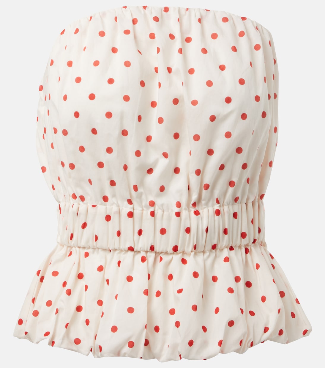 Posse - Aurelia polka-dot linen top