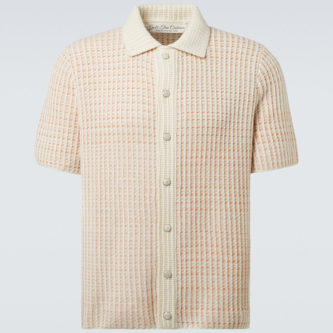 God's True Cashmere - Noble waffle-knit cashmere polo shirt