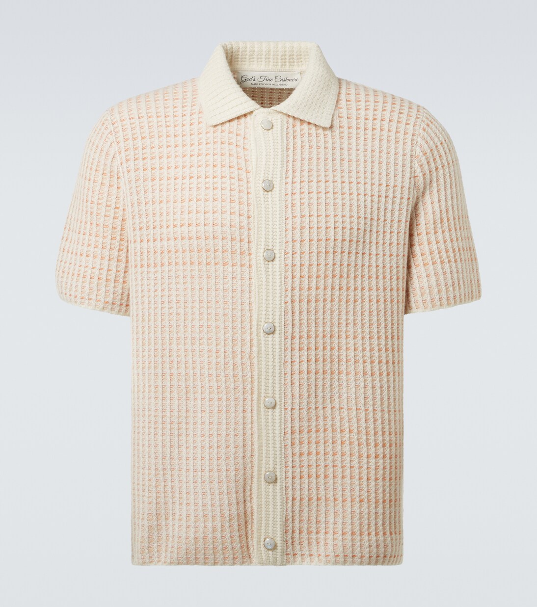 God's True Cashmere - Noble waffle-knit cashmere polo shirt