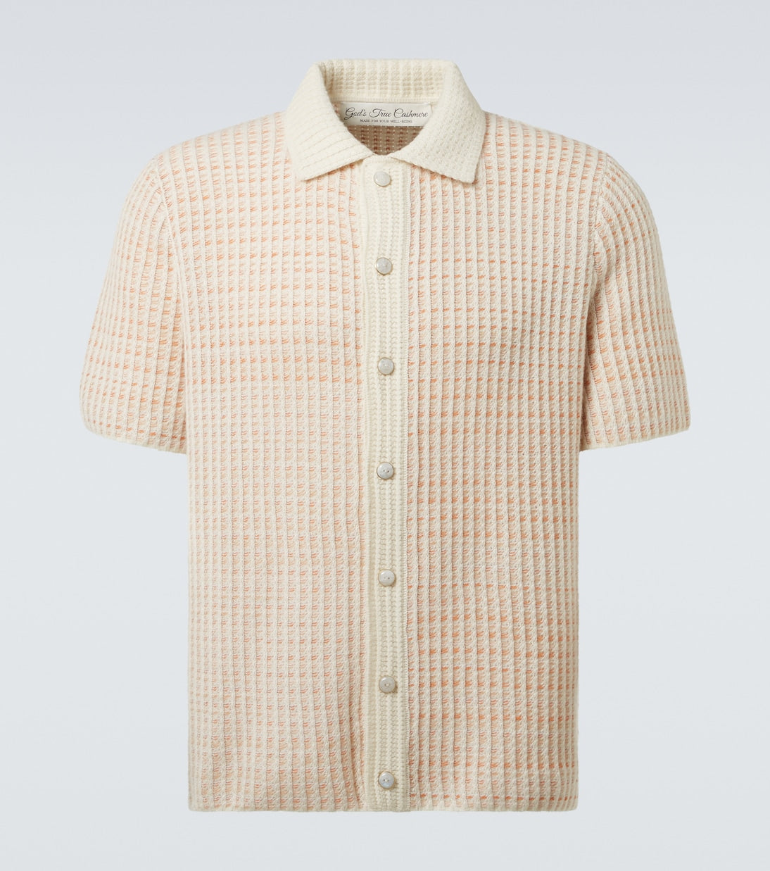 God's True Cashmere - Noble waffle-knit cashmere polo shirt