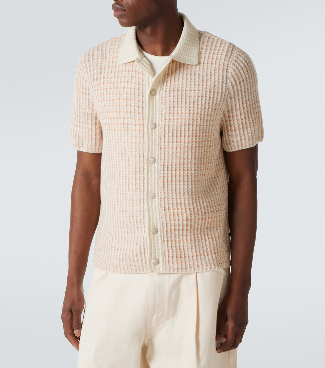 God's True Cashmere - Noble waffle-knit cashmere polo shirt