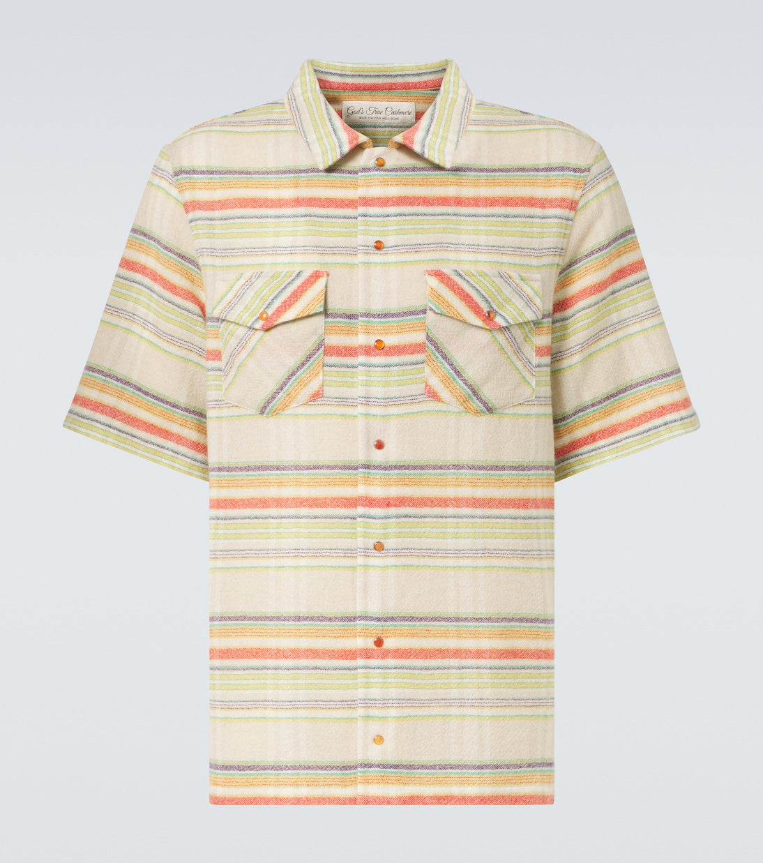 God's True Cashmere - Seaside Gauze striped cashmere shirt