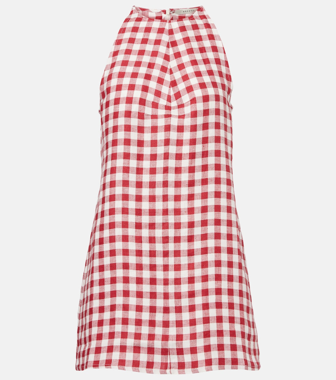 Asceno - Antiqua gingham linen minidress