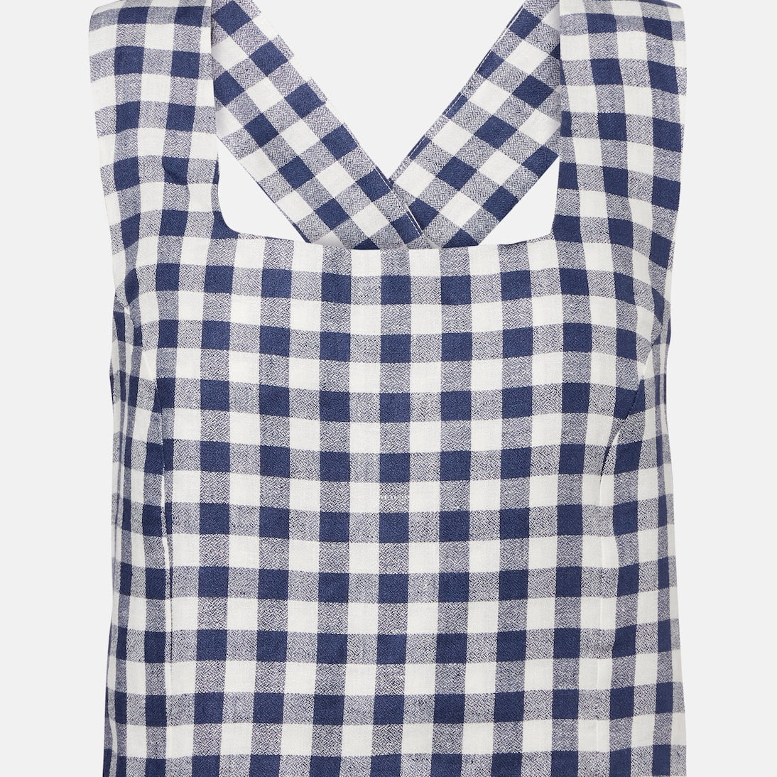 Asceno - Cozumel gingham linen crop top