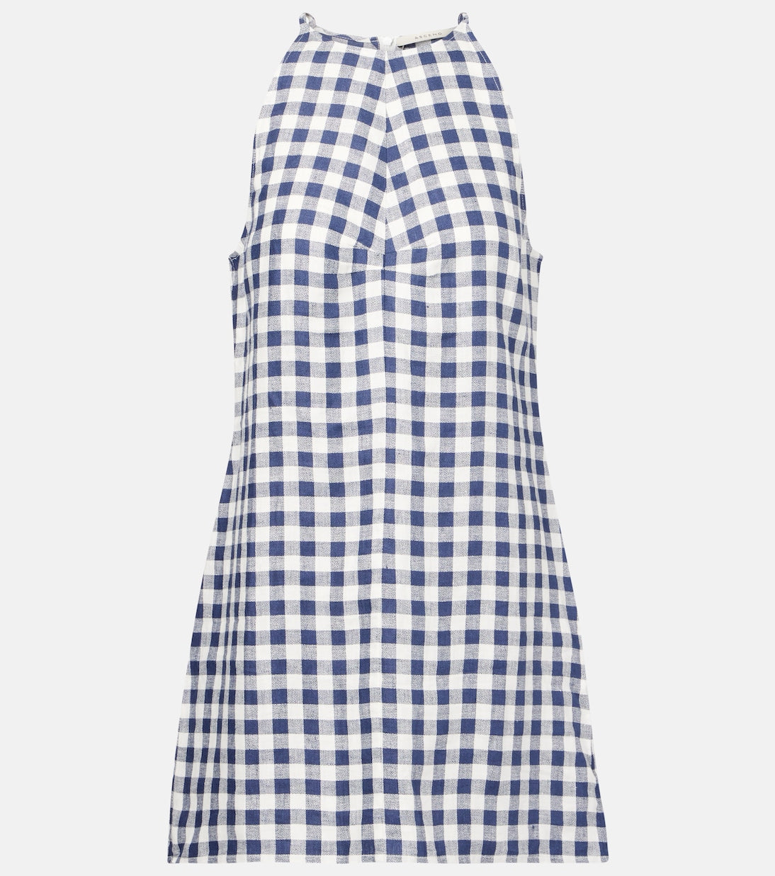 Asceno - Antiqua gingham linen minidress